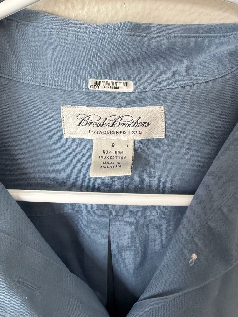 Women’s Brooks Brothers Cotton Non-Iron Button-up Blue Size 8 Office Minimalist - Picture 3 of 4
